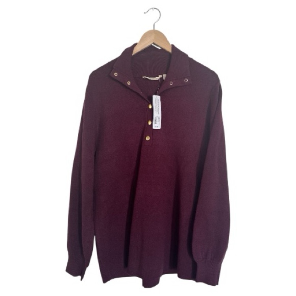Soft surroundings burgundy women sweater size 1X